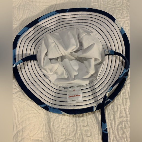 Hanna Andersson floppy toddler sun hat. So cute hardly worm! Blue with sharks. - Picture 2 of 6